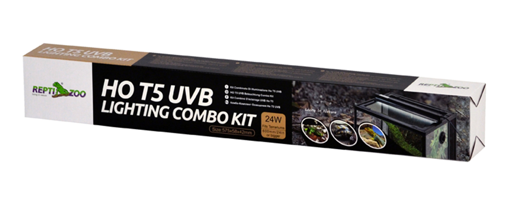 T5 UVB10.0 灯 24W&カバーコンボキット 紫外線ライト UVライト バスキングライトのメイン画像