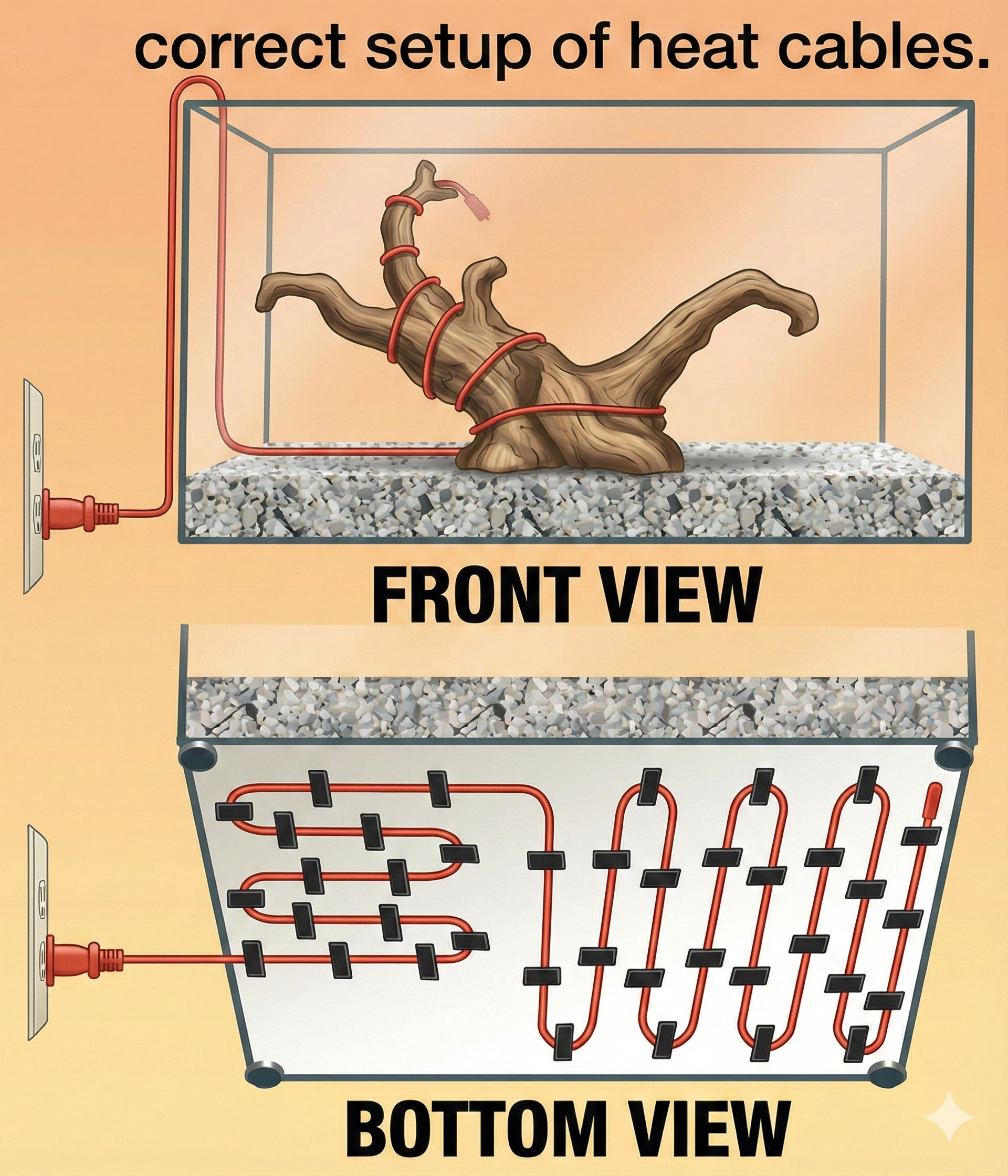 ヒートケーブルの設置イメージ画像