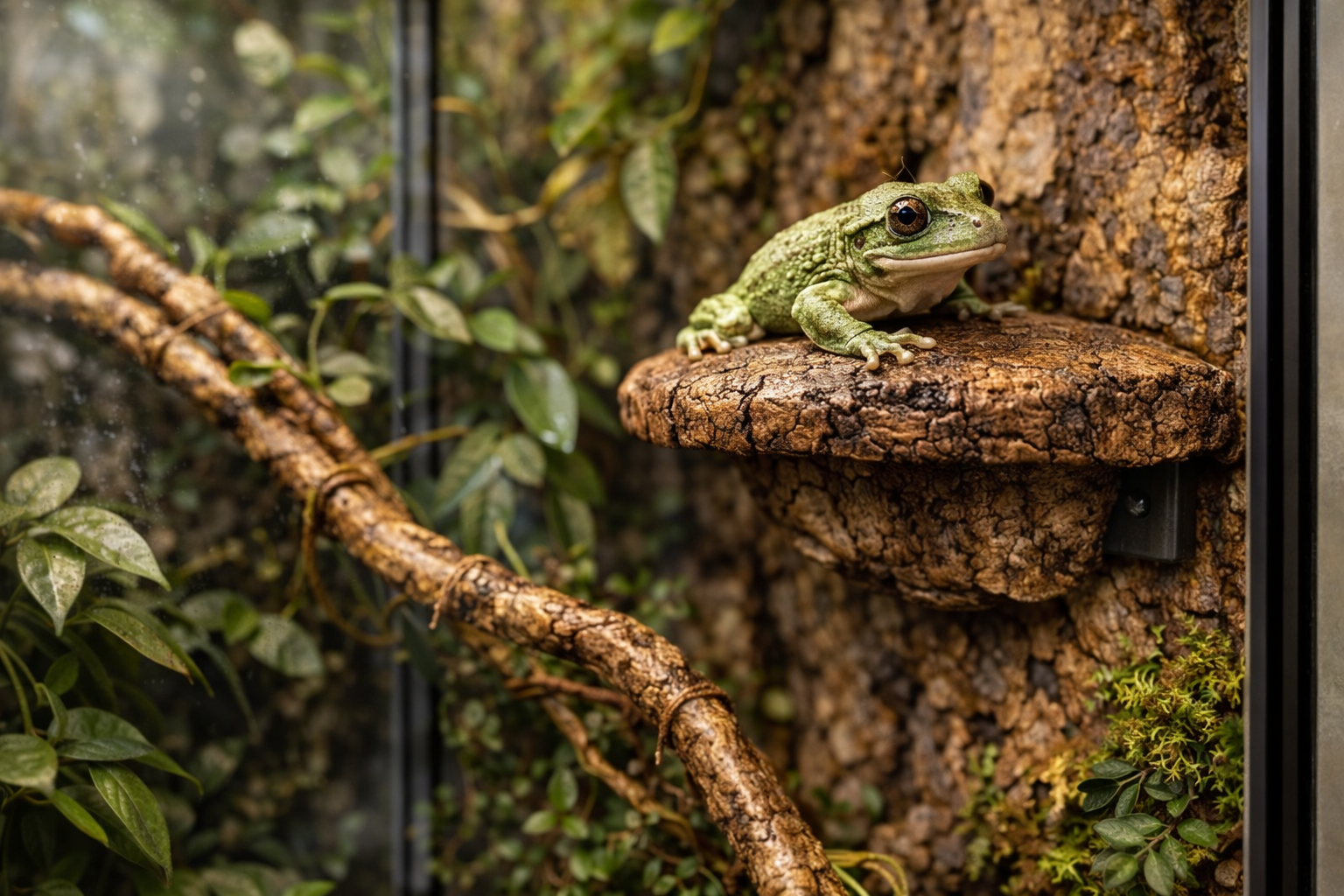 ツルの先に配置されたマッシュルームレッジ