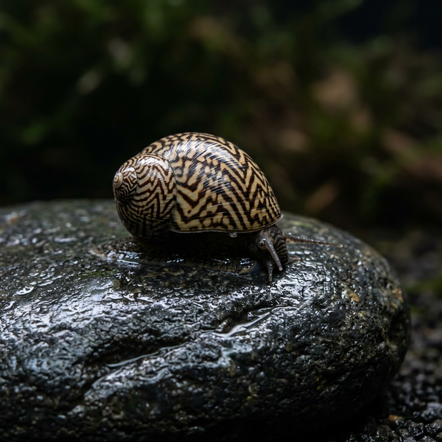 石の上にいる石巻貝