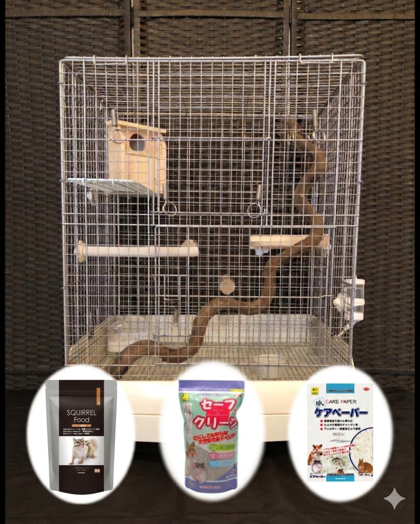 シマリス飼育ケージセット　デラックス！！のメイン画像